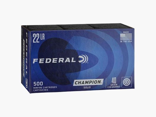 Federal .22 LR 40GR TARGET Champion SOLID 500 St.