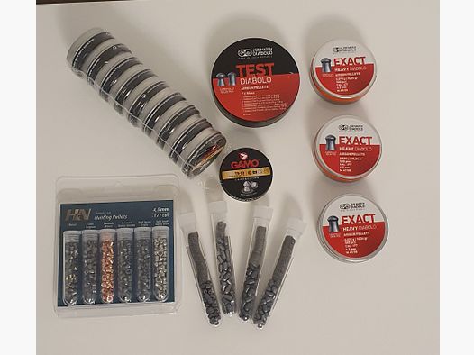19x verschiedene Sorten Diabolos Kaliber 4,5 mm Jagd Präzision Kugel 177