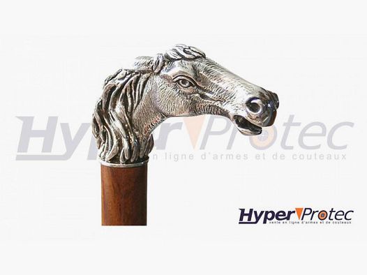 Swordstick Horse Silvered Pommel Cruciform Blade
