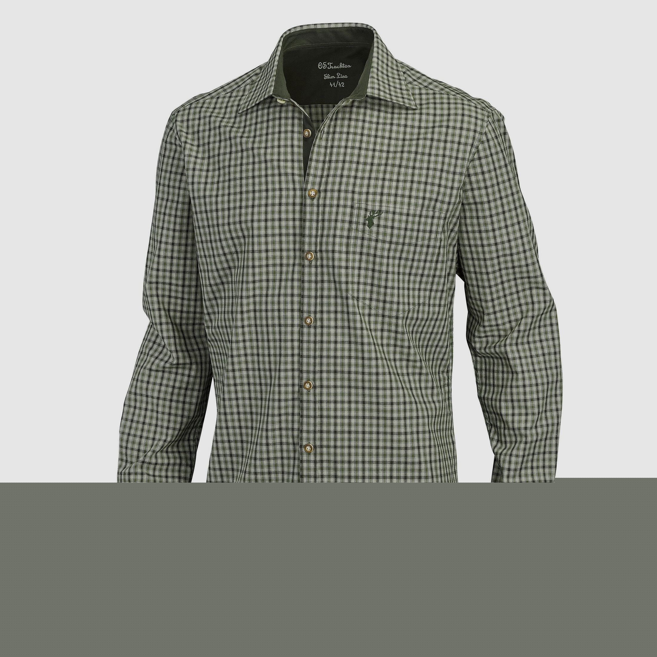 OS-Trachten Herren-Langarmhemd, Slim Fit