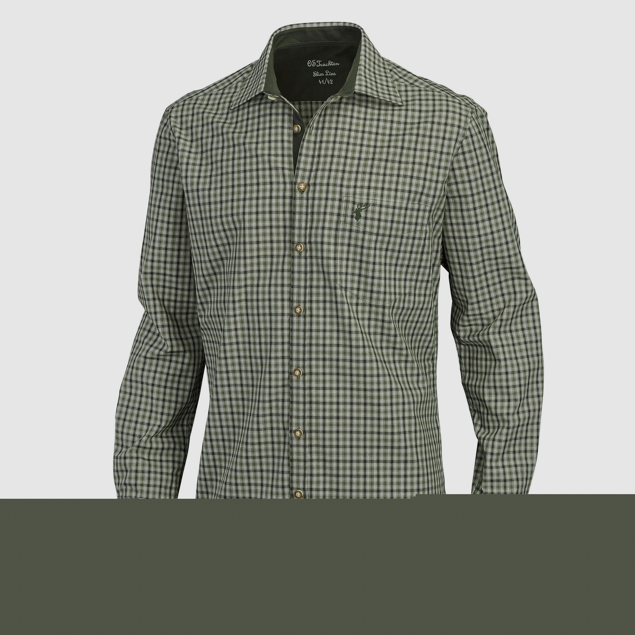 OS-Trachten Chemise à Manches Longues pour Hommes, Slim Fit