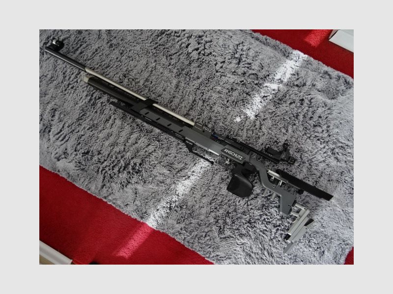 Anschütz 9015 Alu ondersteuning luchtgeweer - kleur irisfilter - stabilisator - origineel accessoire - koffer - 1e hand - weinig gebruikt