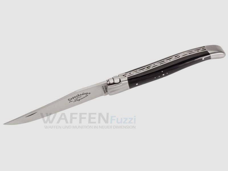 Capuchadou Laguiole pocket knife Swedish steel 12C27 buffalo horn handle