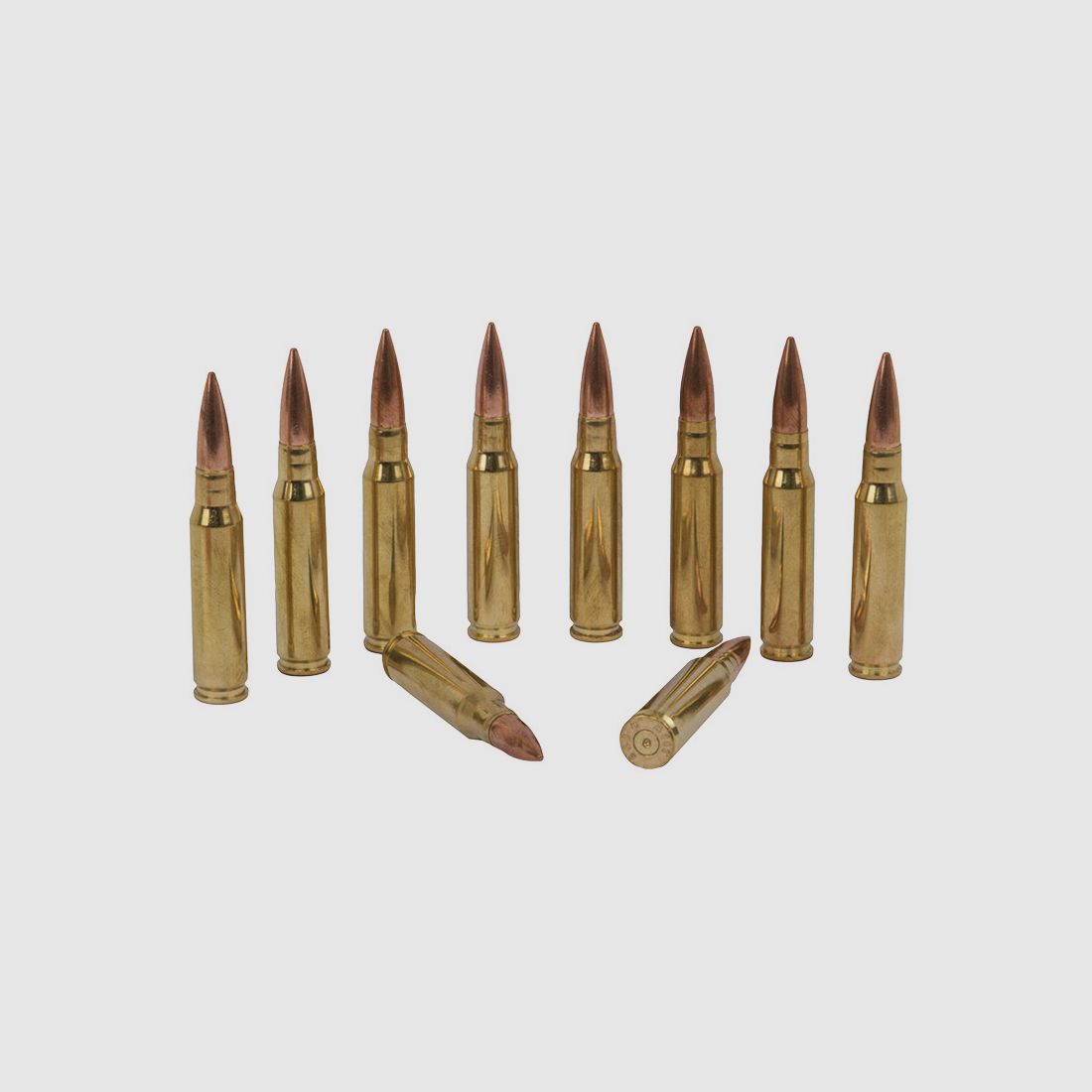 Dekopatronen Kaliber 7,62 x 51 mm NATO .308 Winchester blinde Originalpatronen 10 StĂĽck (P18)