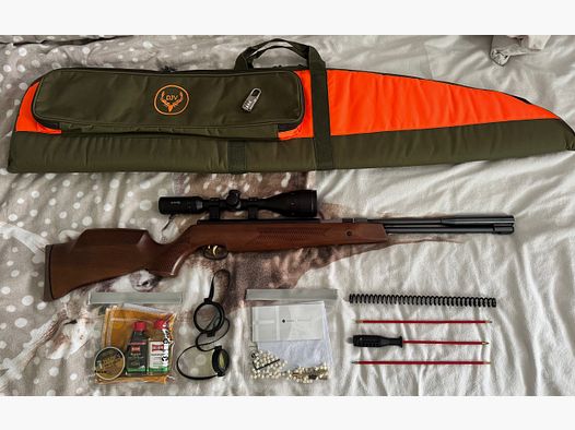 Frankincense HW 97 caliber 5.5 HAWKE scope case accessories new!