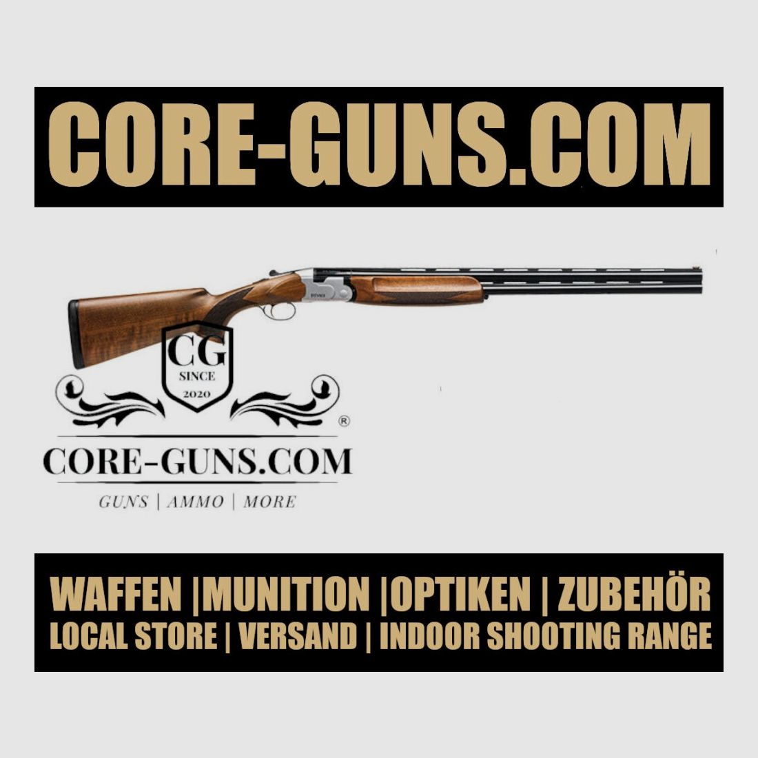 Brenner BF18 Bockflinte 76cm silber Kaliber 12/76 sofort verfügbar UVP: 1099€