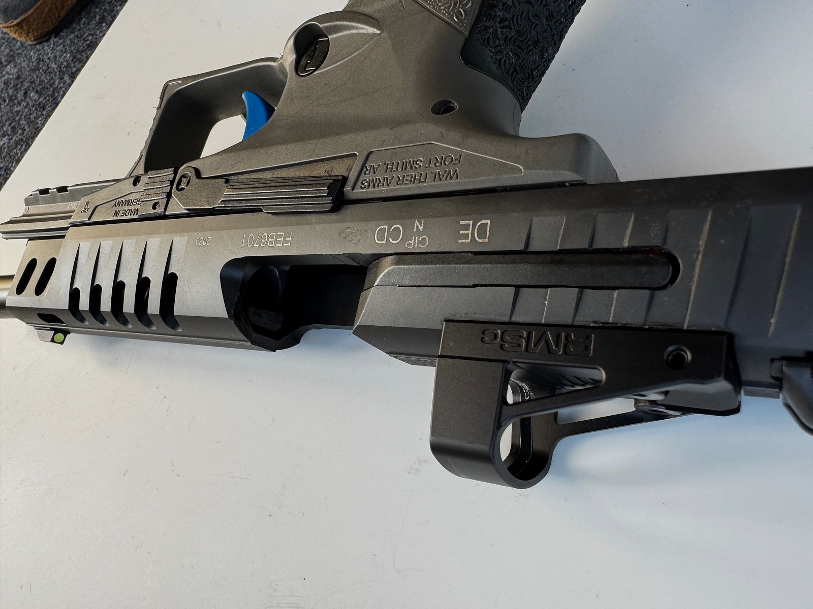 Walther PPQ Q5 Match (9×19 mm) — rama polimerowa • 4 magazynki • walizka + pełne akcesoria • zamontowany celownik punktowy Walther RMS C