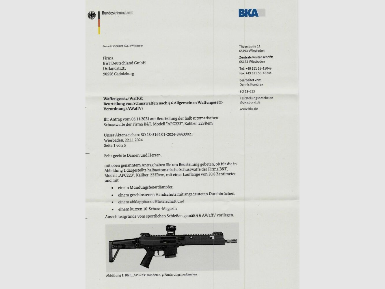 <B&T AG (Brügger und Thomet) APC 223 PRO DE Sport, zdjęcie 6 z 6