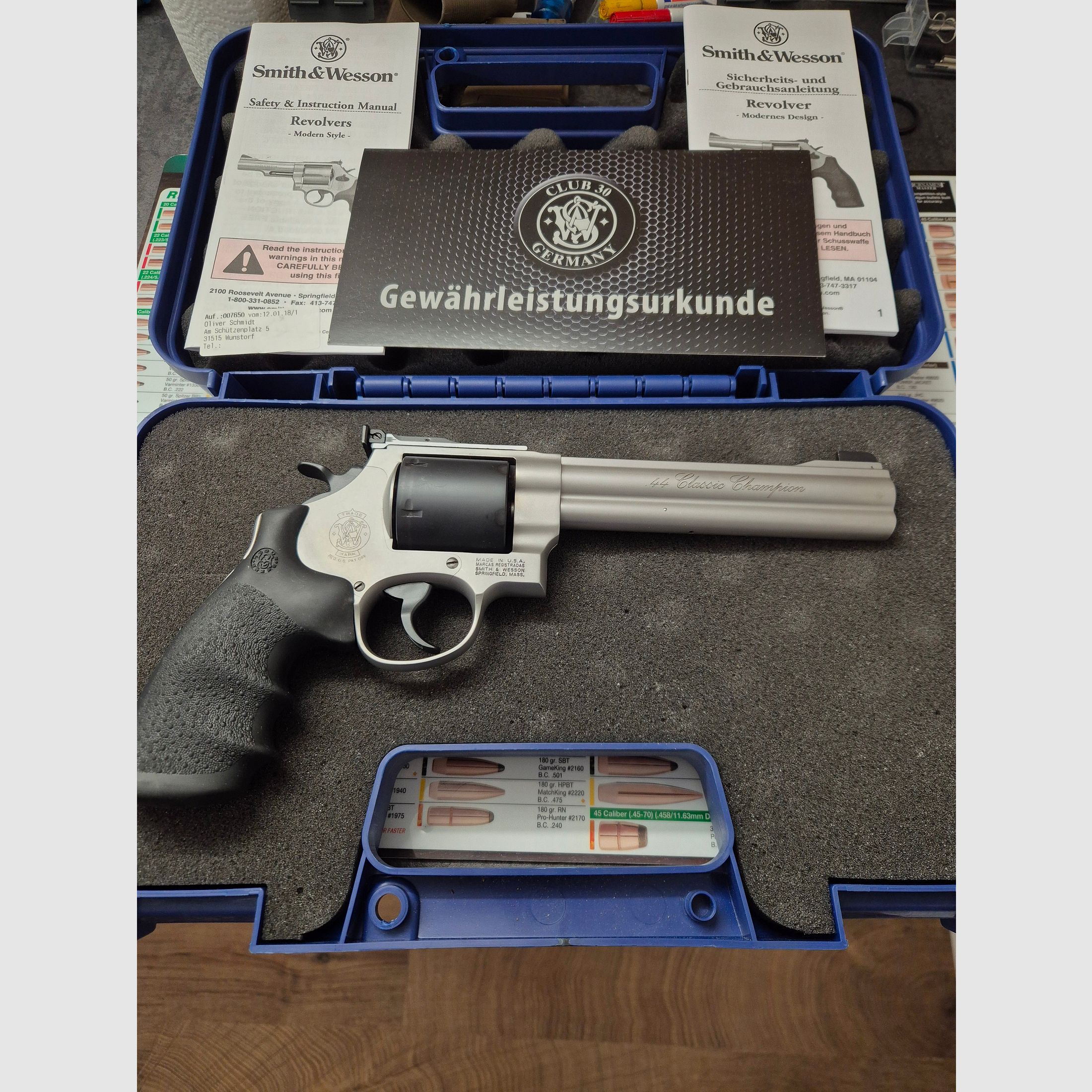 Smith & Wesson 629 .44 Mag Classic Champion Club 30