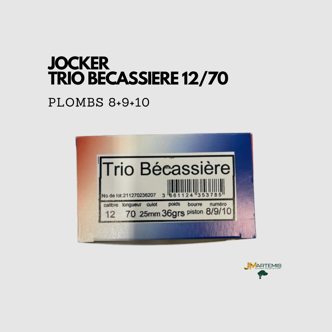 PATRONY JOCKER TRIO BECASSIERE 8+9+10 BIOR 12/70, zdjęcie 3 z 3