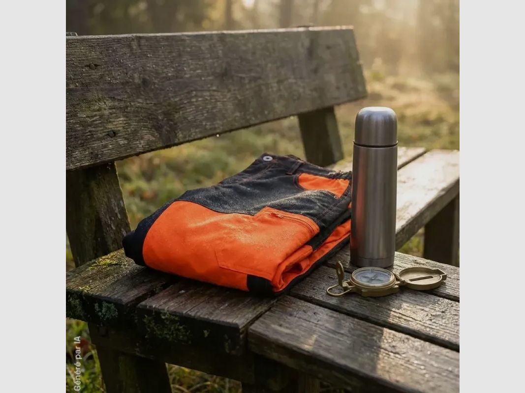 Treeland Kinderhose orange khaki verstärkt nano-ripstop, Bild 8 von 10