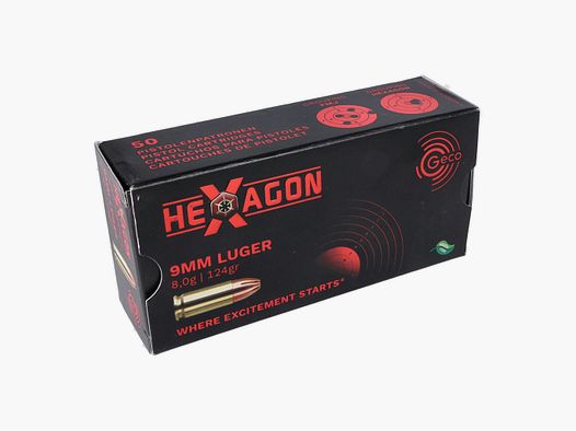 GECO 9mm Luger Hexagon 124gr