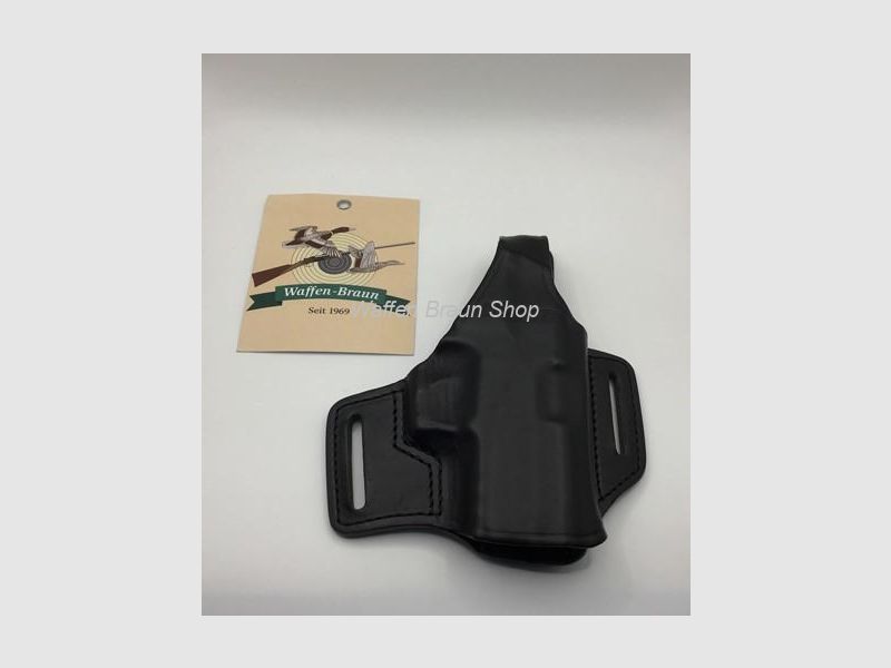 Pancake-Holster Sig Sauer, aus Leder für Mosquito ( RH) Schwarz mir Druckknopf