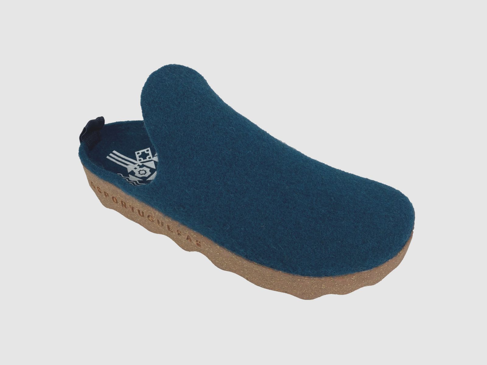 ASPORTUGUESAS Come Peacock Blue Slippers