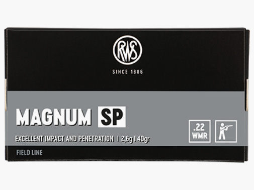 RWS .22 MAGNUM / .22WMR - SP/TM - 2,6G/40GR. - 50 CARTUCHOS