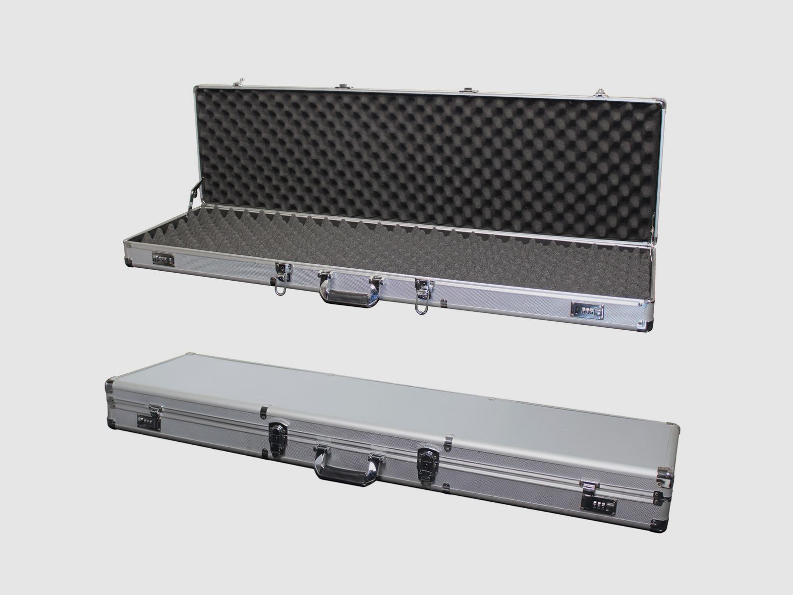 Mallette pour arme en aluminium argentée Greenlands, image 1 sur 5