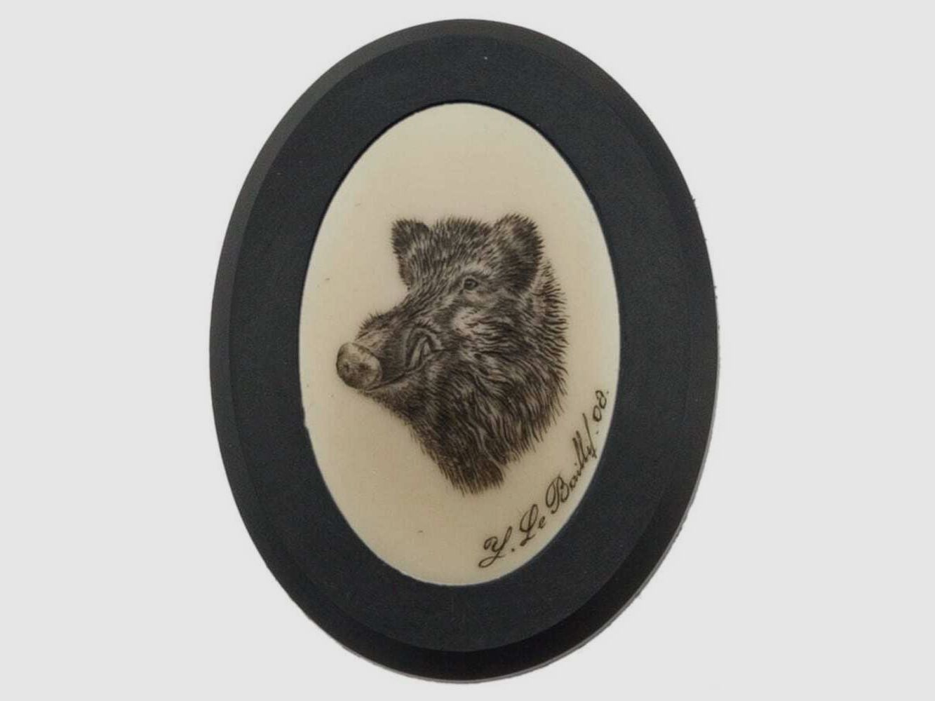 Wildschwein-Kappe in Elfenbein- oder Silber-Optik