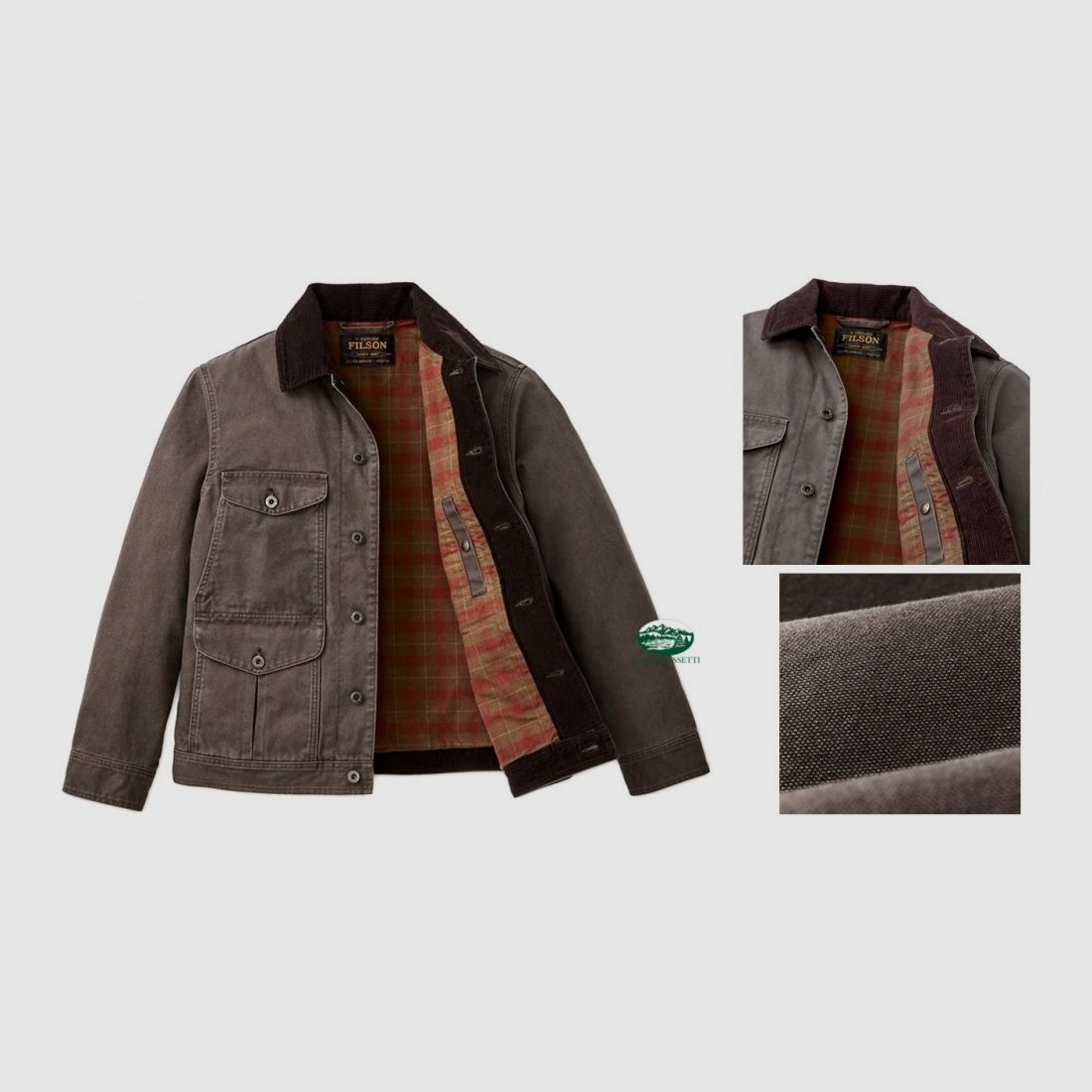 FILSON Rustic Canvas JOURNEYMAN Jacket color Bark, image 2 of 2