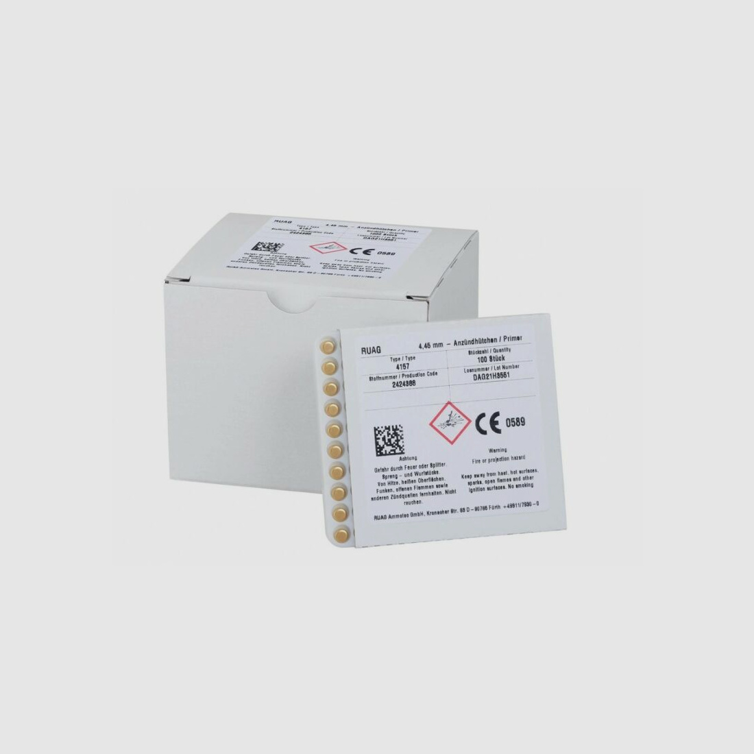 RWS Boxer cápsulas de percusión 4157 Rifle pequeño RWS