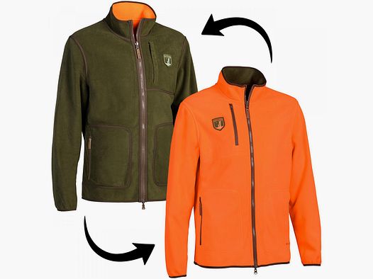 Finnland Wendefleecejacke Herren (Khaki/Orange)
