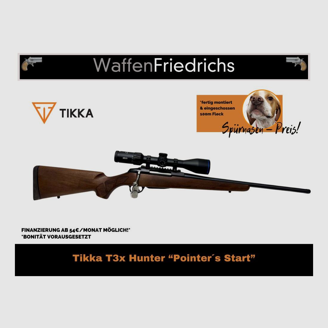 Tikka T3x Hunter Complete Set Young Hunter "Pointer's Start" - Weapons Friedrichs