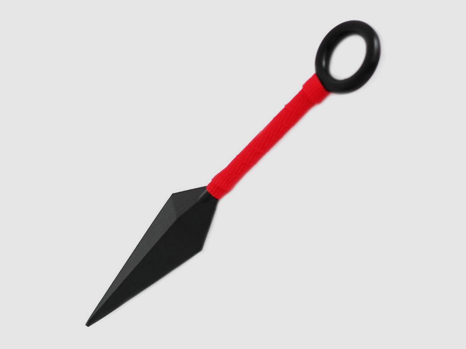 Naruto Kunai mit rotem Stoffband