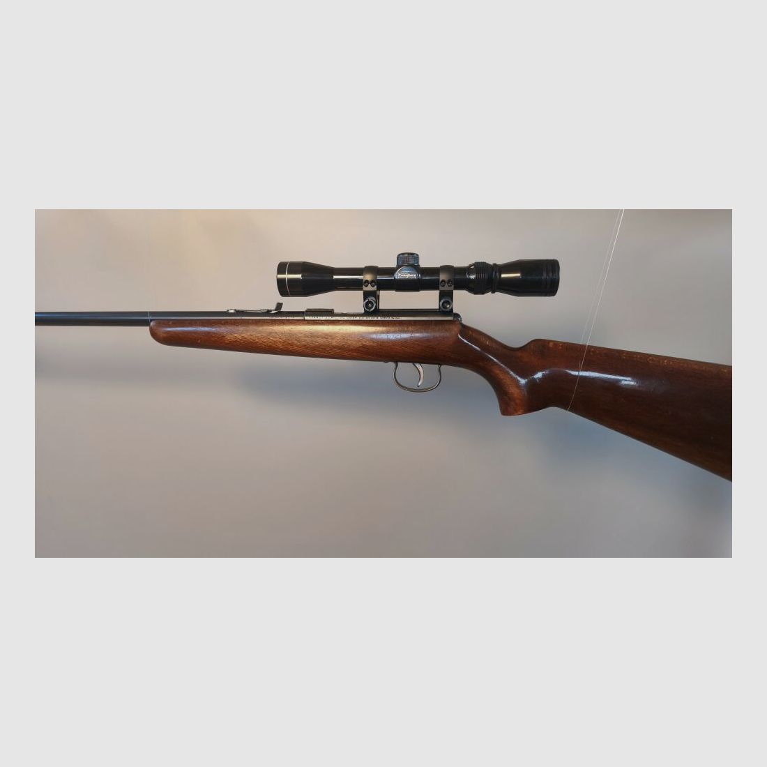 Anschütz single shot .22 long rifle with scope .22lr
