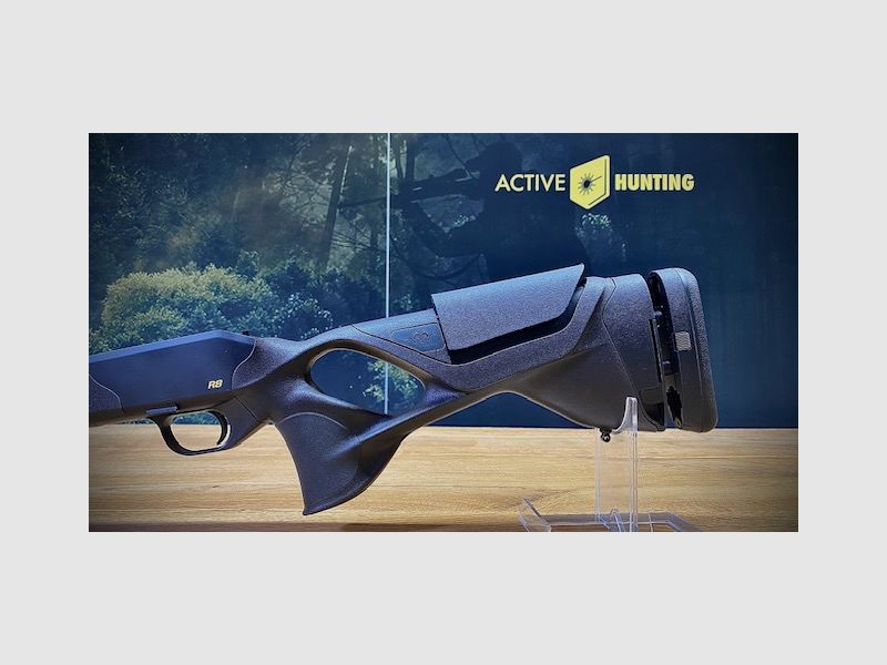 Blaser R8 Ultimate Schäftung / Schwarz-Braun / 17mm Kontur / verst. Schaftrücken & Schaftkappe