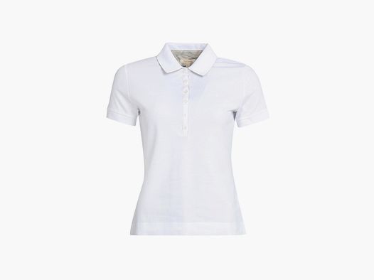 BARBOUR Portsdown Top Poloshirt Bianco/ Betulla Argento