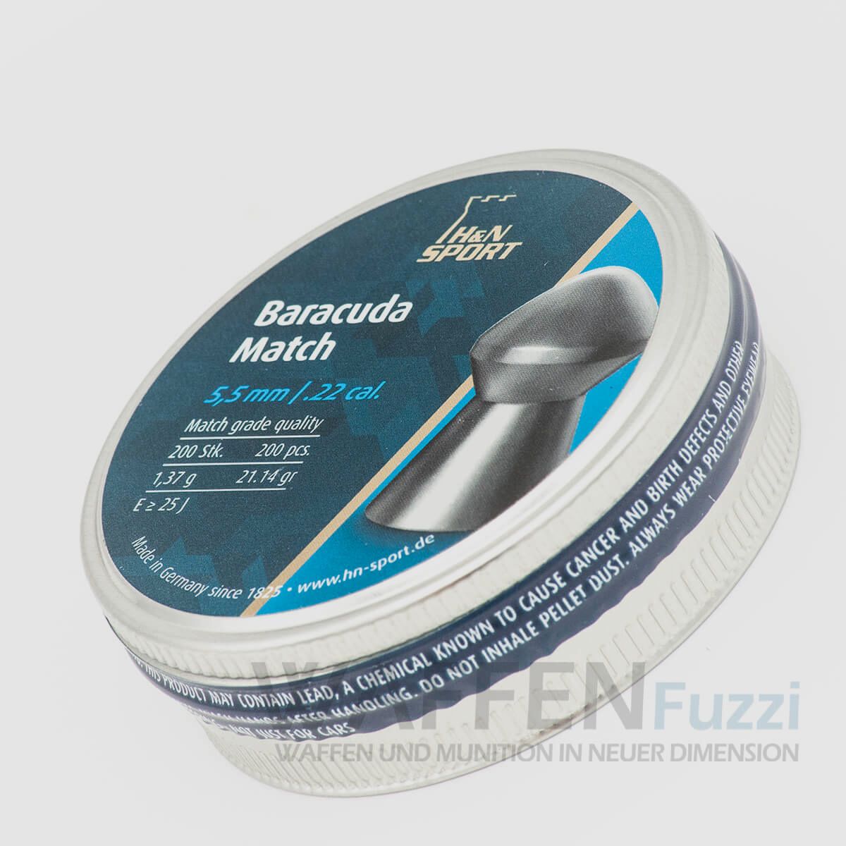 H&N Baracuda Match 200 pièces plombs diabolo calibre 5,51 mm, image 1 sur 2