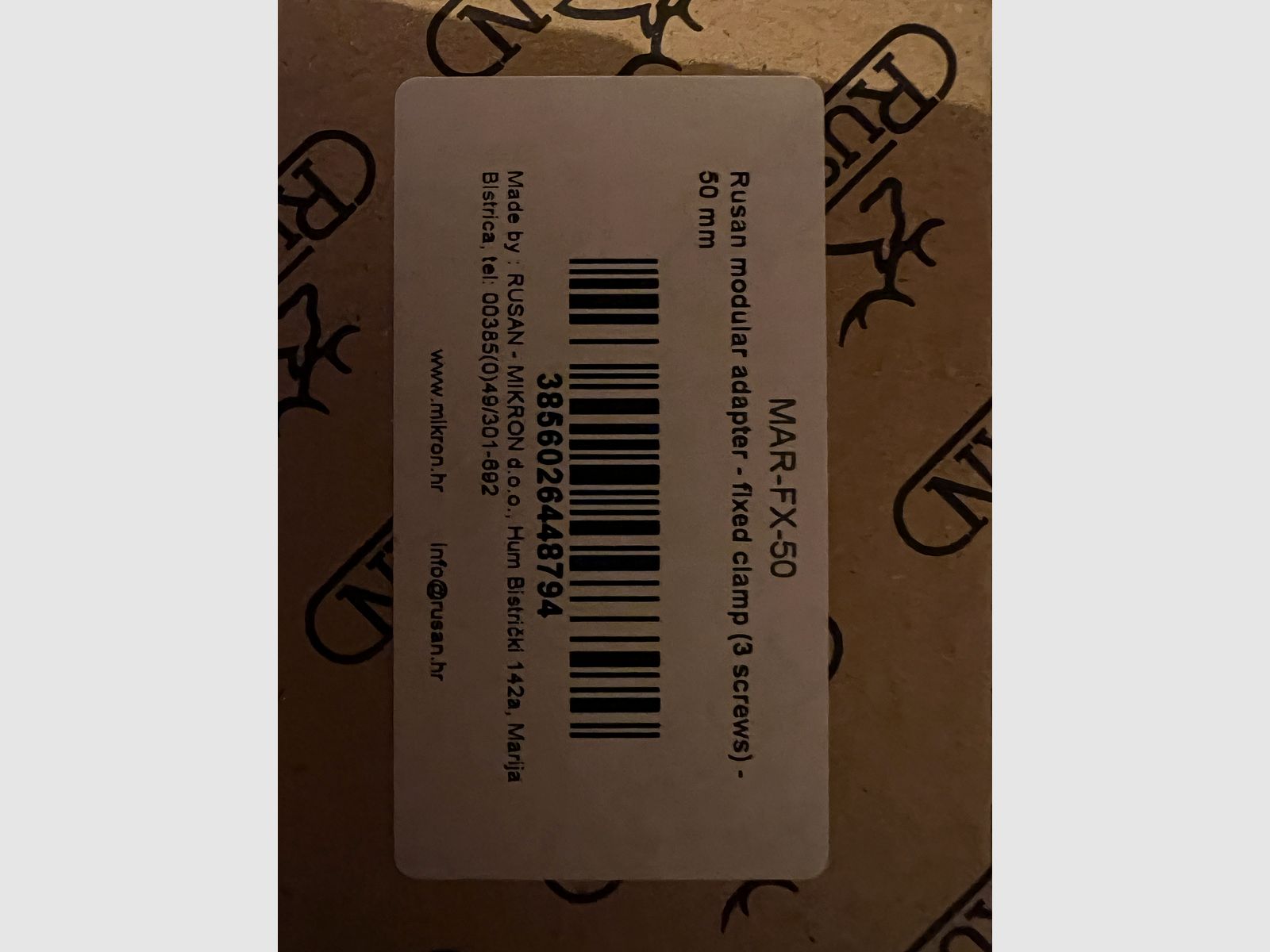 Adaptateur modulaire RUSAN MAR-FX / Adaptateur de serrage pour le montage d'un appareil supplémentaire