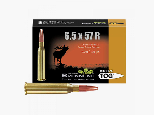 Brenneke 6,5x57 R 139GR TOG 20 cartouches