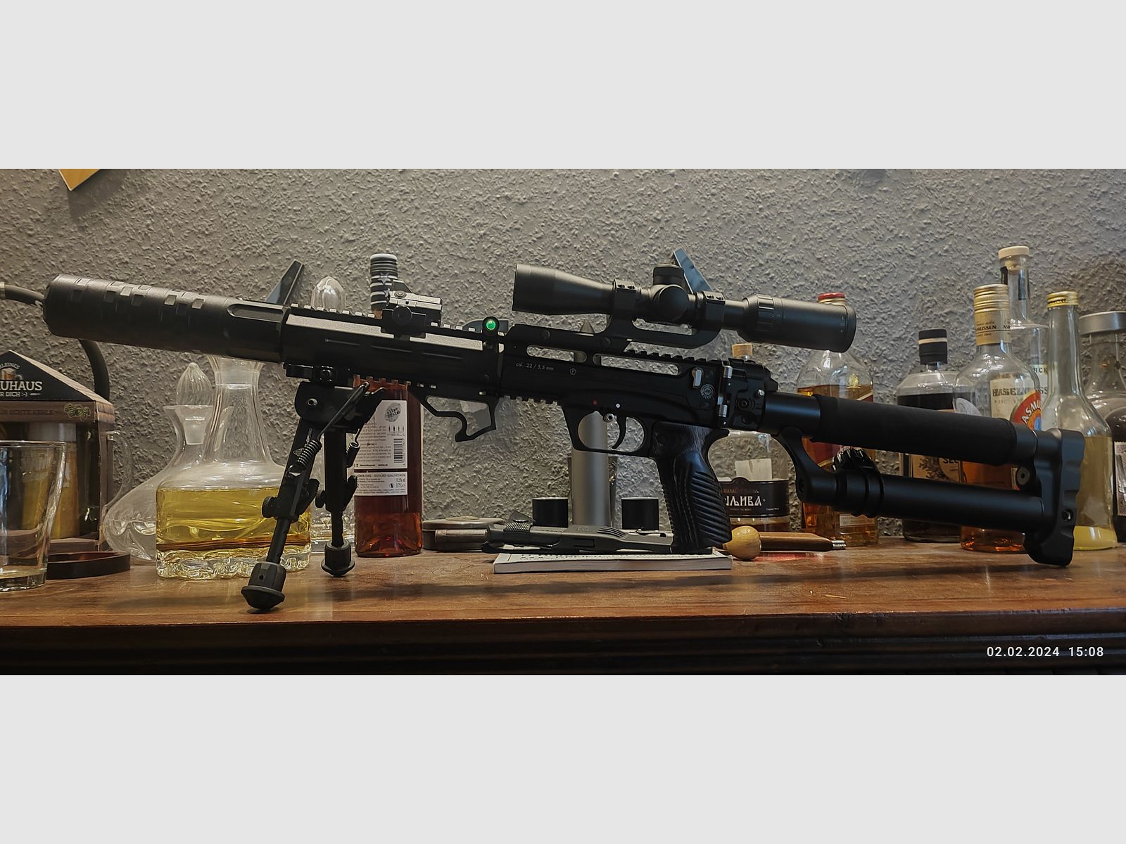 Edgun Leshiy with many accessories in AR15 style. With remaining warranty.