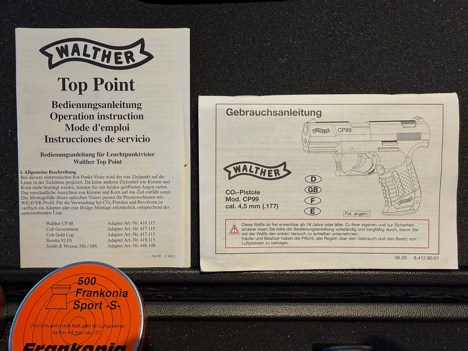 Walther CP99 luchtpistool 4,5mm met Top Point