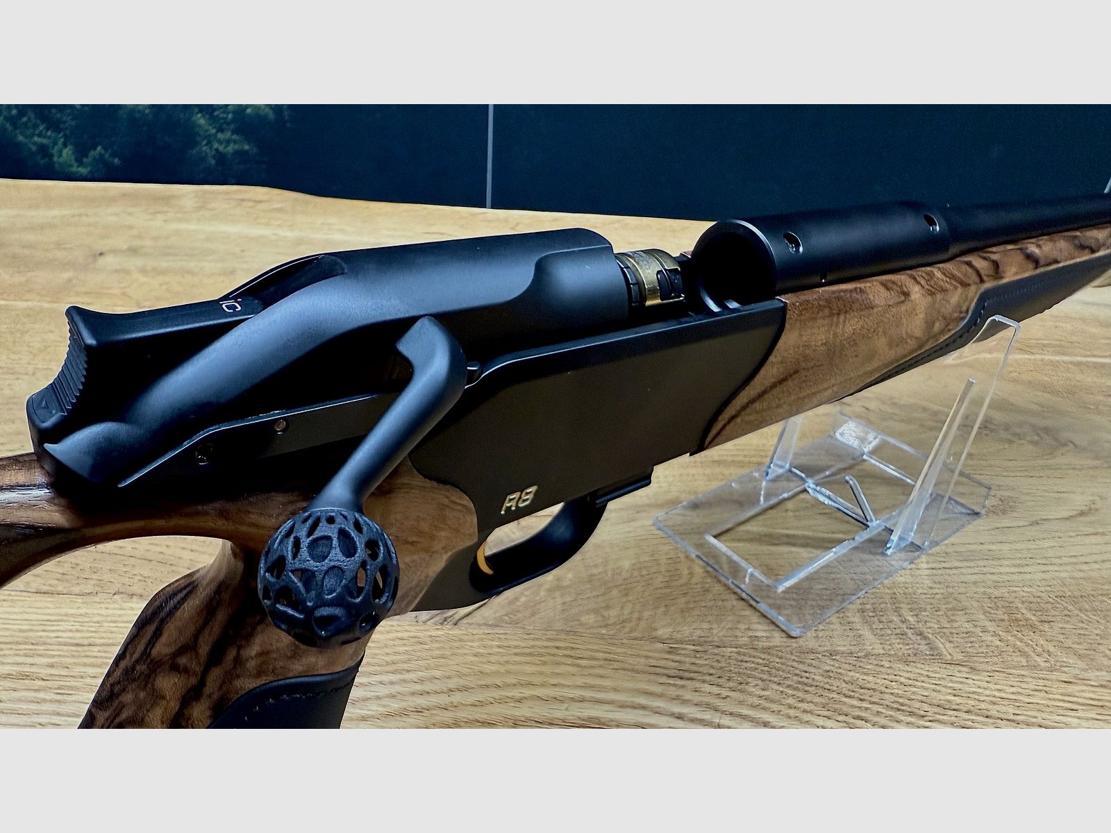 Blaser R8 Success Leder / HK 6 / Leder schwarz / Goldelemente / Standardkailber u. LL nach Wahl