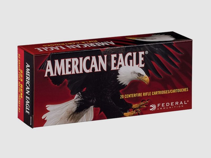 Federal American Eagle .223 Rem. 62GR FMJ BT 20 Patronen