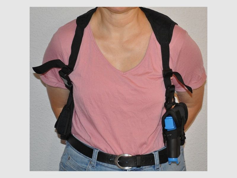 Schulterholster Schwarz für Rechts- und Linkshänder