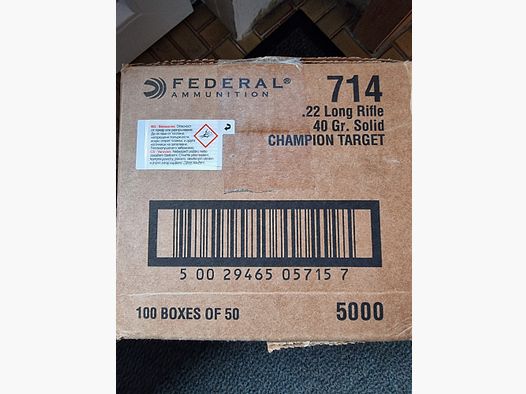 5000 Stück Federal Champion Target Kal .22 LR