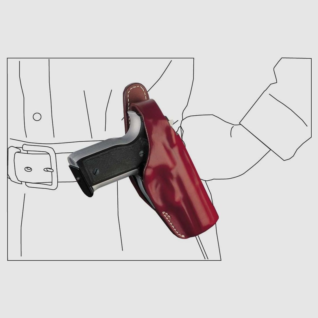 Schnellziehholster mit drei Tragepositionen Beretta APX /Compact/Centurion-Braun-Rechtshänder