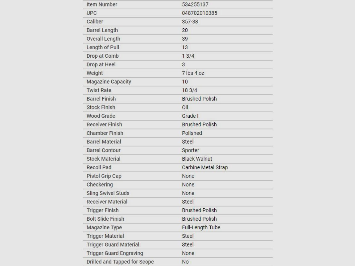 Winchester 1873 Carabina (MIROKU MANIFATTURA) In Magazzino