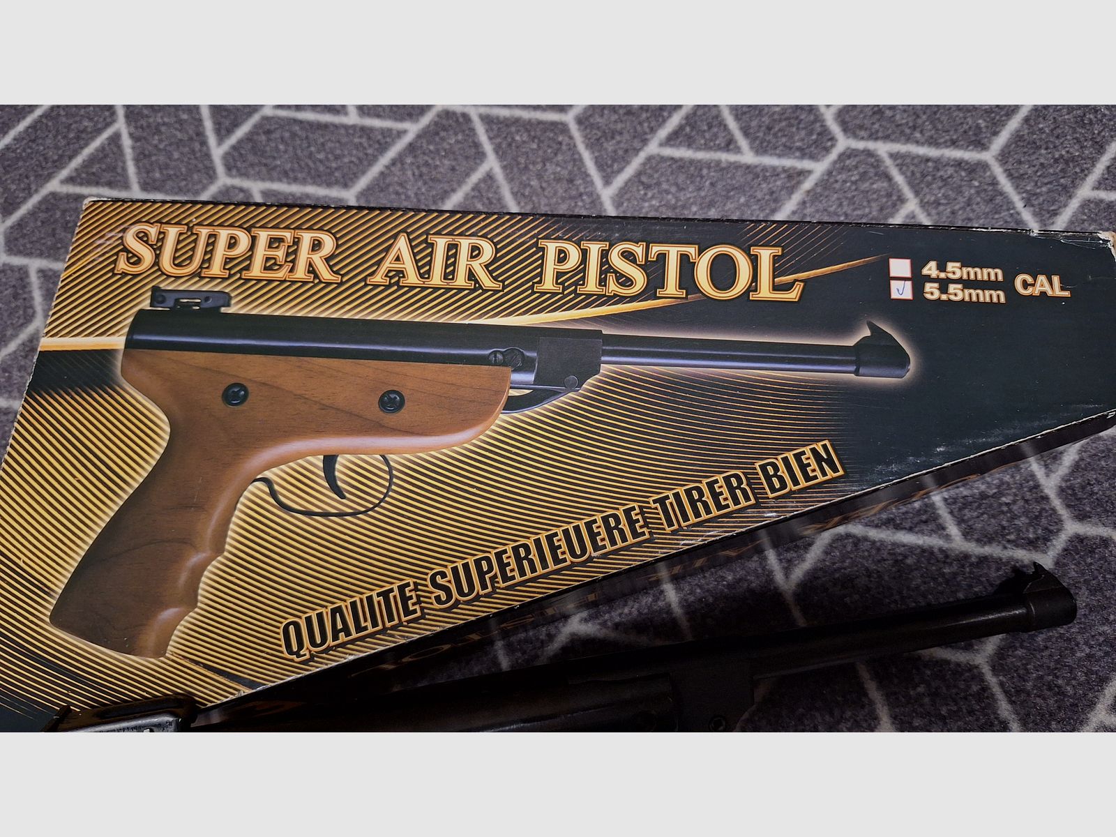 Persluchtpistool "TYTAN Model S2 Super Air Pistol" 5,5mm knikloop verzamelwapen NIEUW!