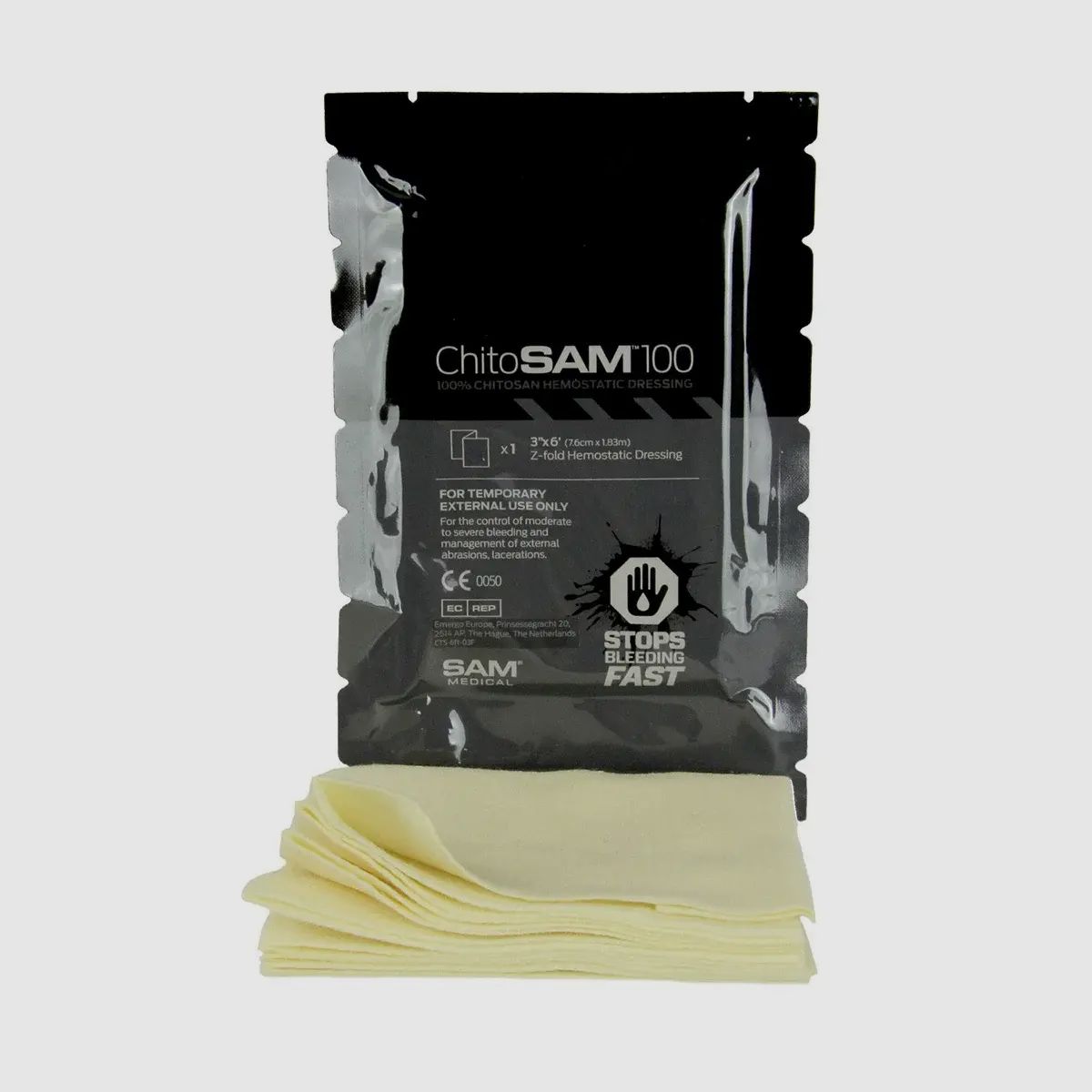 ChitoSAM 100 3in x 6ft (7,6cm x 183cm) - Sam Medical, afbeelding 2 van 4