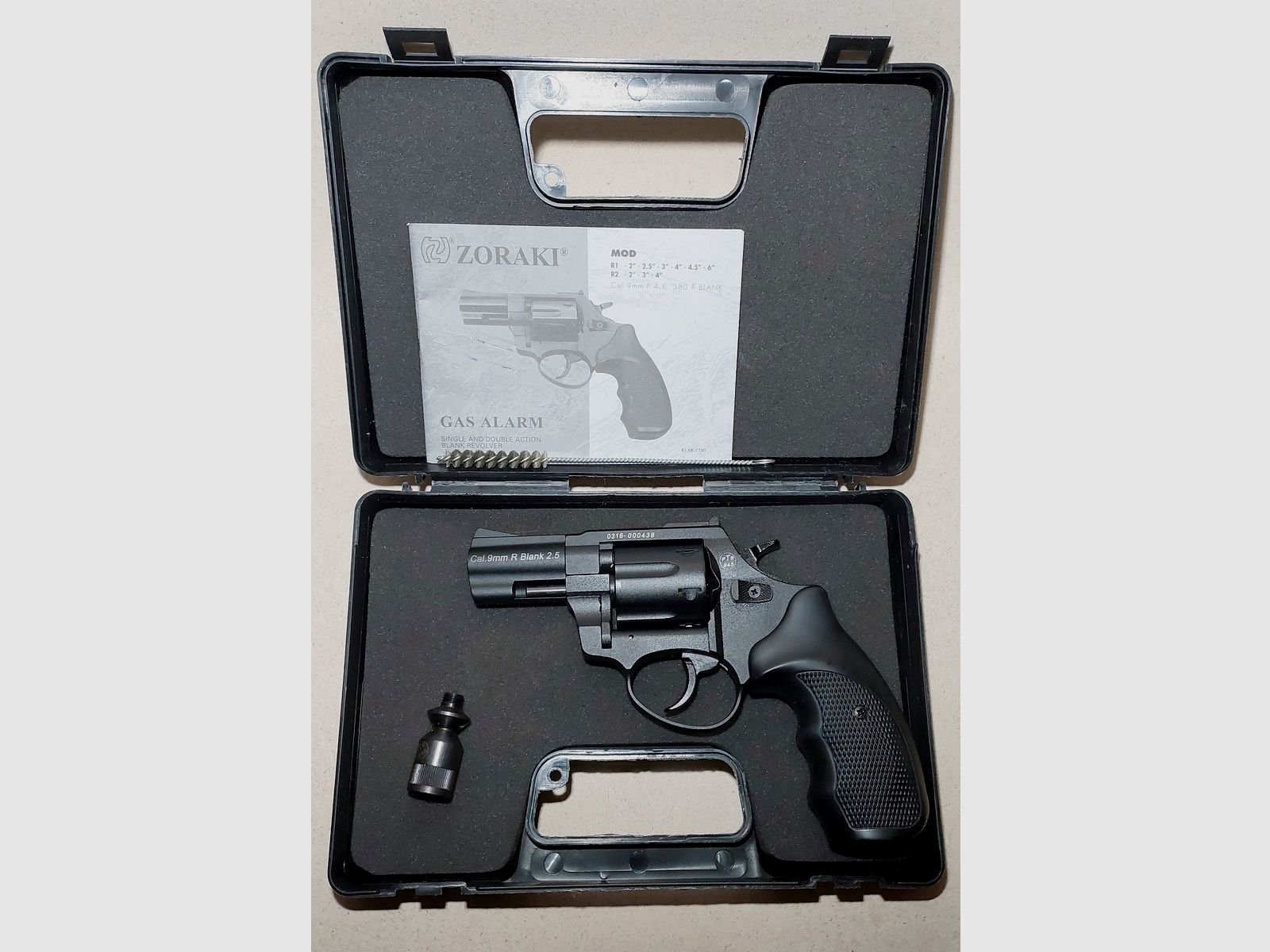 Zoraki R1 2,5 Zoll Revolver Kal. 9mm R.K. brüniert PTB 945 Stahltrommel