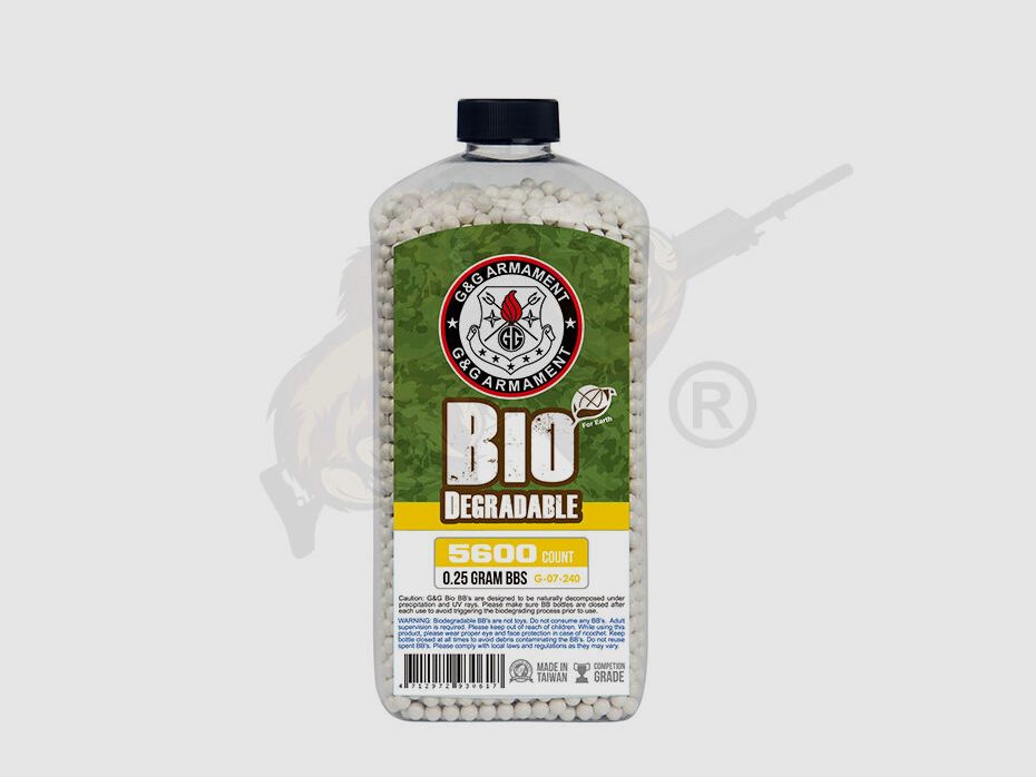G&G Bio Precision Airsoft 0.25g (5.600 Stück) diameter 5,95mm - Desert