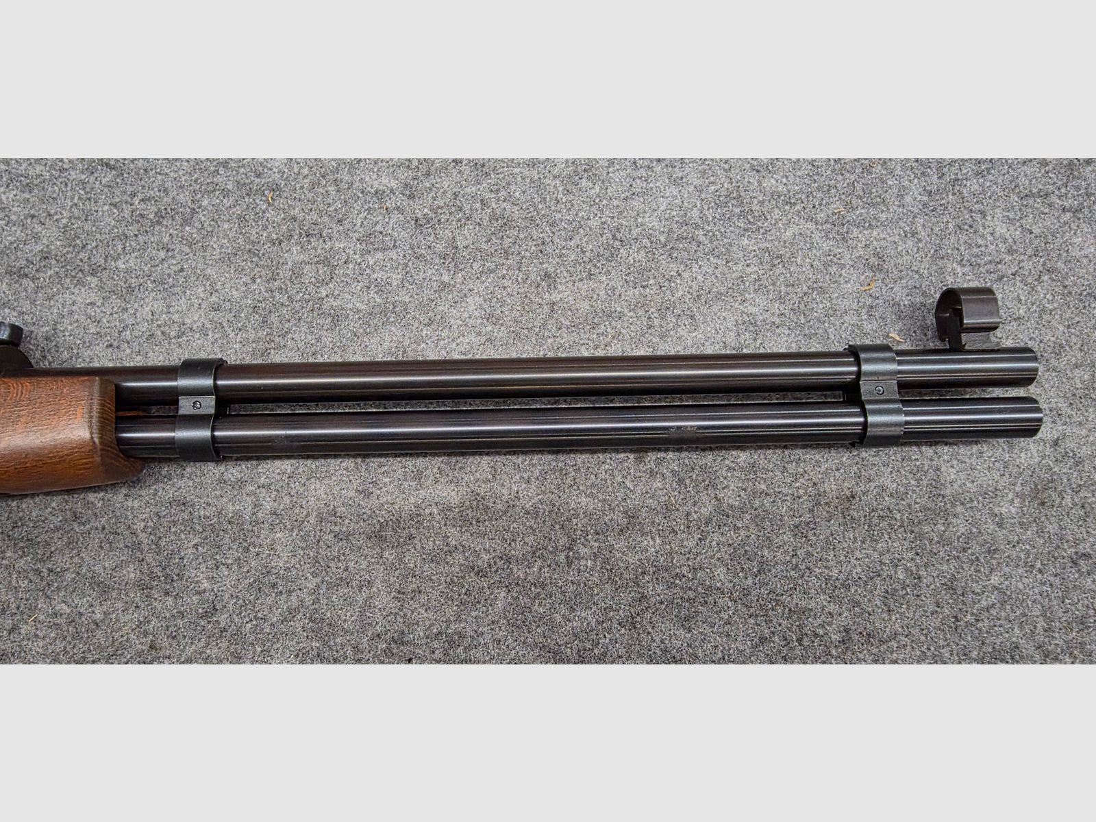 Con foglio pubblicitario e manuale d'uso !!! Raro fucile ad aria compressa Western a leva inferiore Haenel Mod. 580 in ottime condizioni, immagine 13 di 20