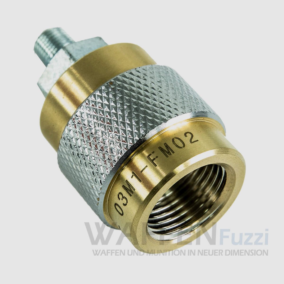 Adapter 200 bar patronen vrouwelijk naar 3/8 BSP mannelijk