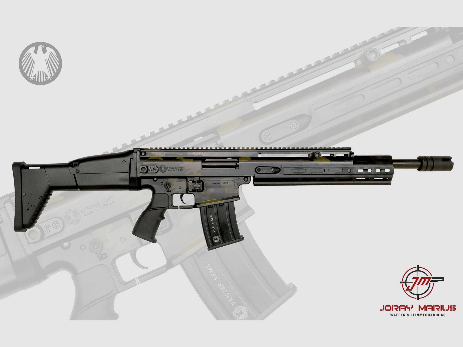 Panzer Arms USA SCR XII Pro Halbautomat 12/76 18.5″ Multicamo