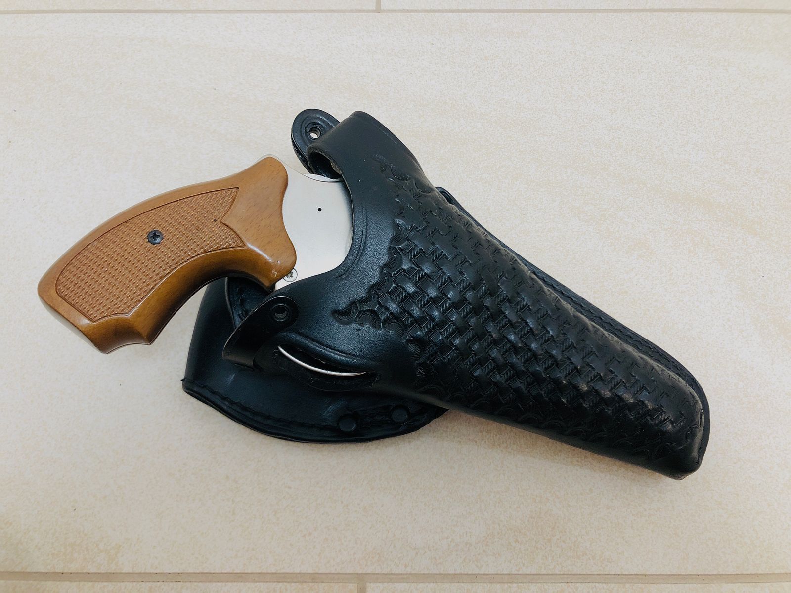 ••• Holster policyjny Bucheimer US + etui + latarka holsterska do rewolweru •••