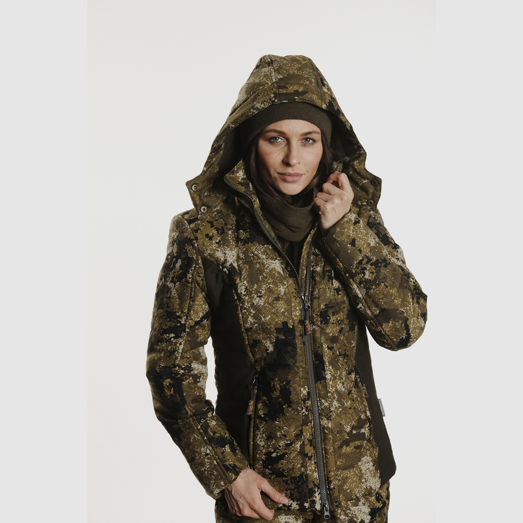 Damen Pixel-Camo-Jacke OS60 - mit Climashieldwatte