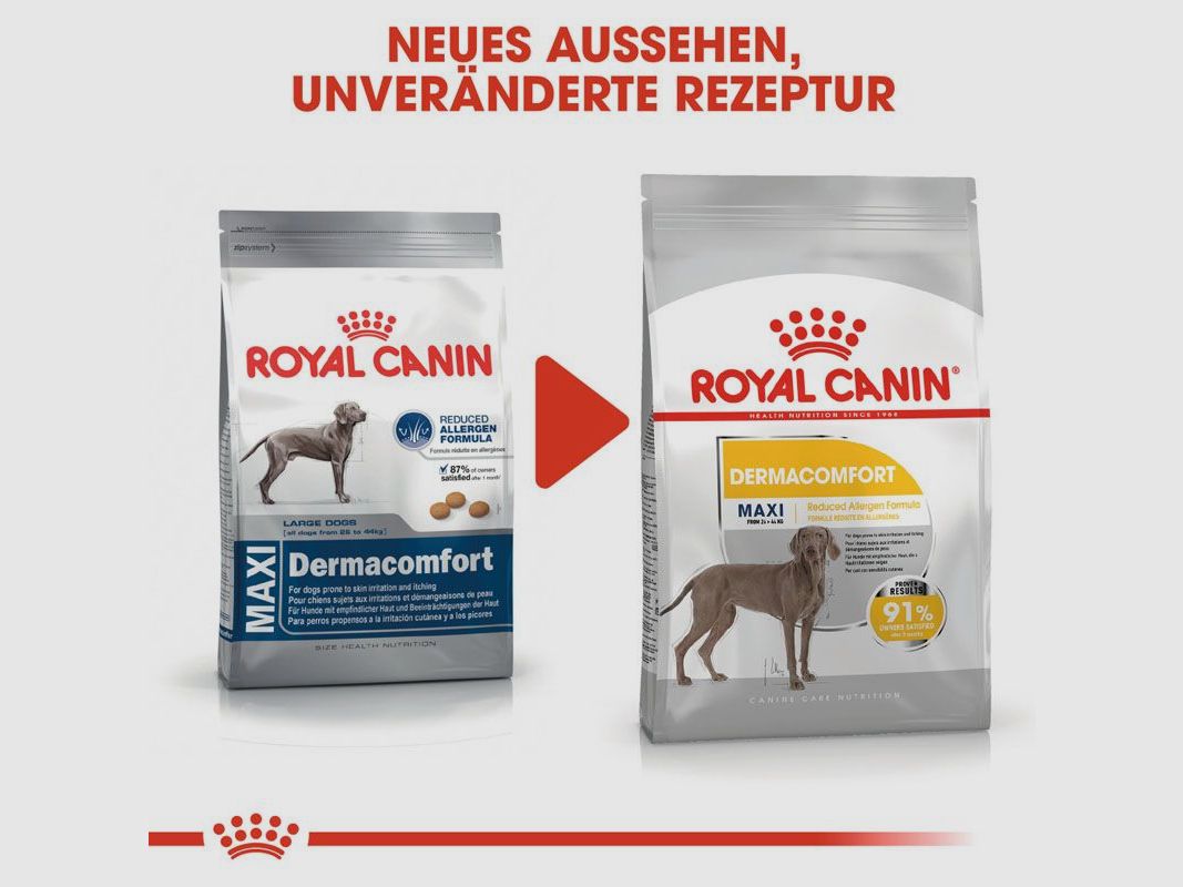 ROYAL CANIN Große Hunde Trockenfutter Dermacomfort Maxi für empfindliche Haut